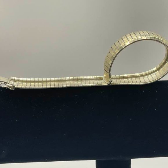 Silver bracelet ~ FLEXIBLE ~ Made in Italy - 7 inches - Picture 5 of 9